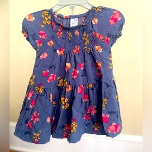Carters 6 month baby girl blue floral print Lenzing Ecovero Dress